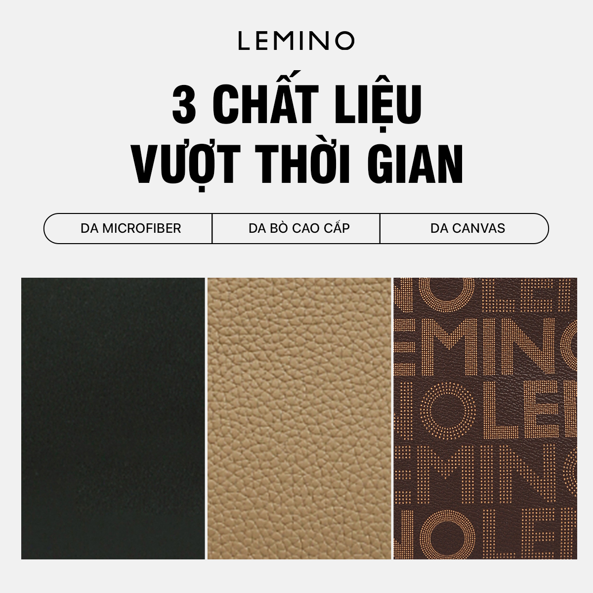 3 chất liệu da vượt thời gian